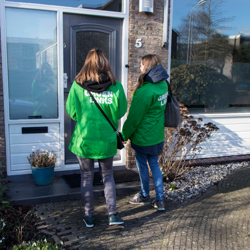 Groenlinksers aan de deur